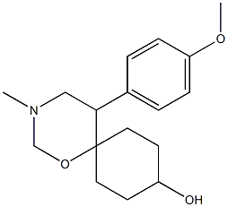 5-(4-Methoxyphenyl)-3-methyl-1-oxa-3-azaspiro[5.5]undecan-9-ol 结构式