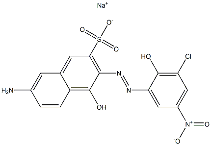 7-Amino-4-hydroxy-3-[(3-chloro-2-hydroxy-5-nitrophenyl)azo]naphthalene-2-sulfonic acid sodium salt 结构式
