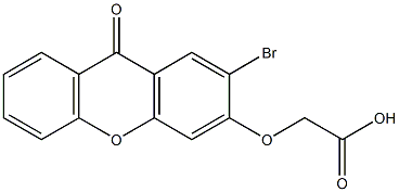(9-Oxo-2-bromo-9H-xanthen-3-yloxy)acetic acid 结构式
