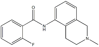 2-Fluoro-N-[(1,2,3,4-tetrahydro-2-methylisoquinolin)-5-yl]benzamide 结构式