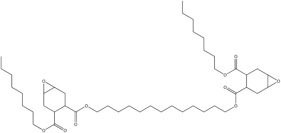 Bis[2-(octyloxycarbonyl)-4,5-epoxy-1-cyclohexanecarboxylic acid]1,13-tridecanediyl ester 结构式