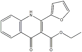 2-(2-Furyl)-4-oxo-1,4-dihydroquinoline-3-carboxylic acid ethyl ester 结构式