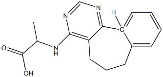 (R)-2-[[(6,7-Dihydro-5H-benzo[6,7]cyclohepta[1,2-d]pyrimidin)-4-yl]amino]propanoic acid 结构式