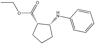 (1S,2R)-2-(Phenylamino)cyclopentane-1-carboxylic acid ethyl ester 结构式