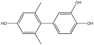 2',6'-Dimethyl-1,1'-biphenyl-3,4,4'-triol 结构式