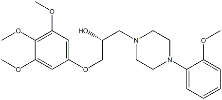 (R)-1-(3,4,5-Trimethoxyphenoxy)-3-[4-(2-methoxyphenyl)piperazin-1-yl]propan-2-ol 结构式