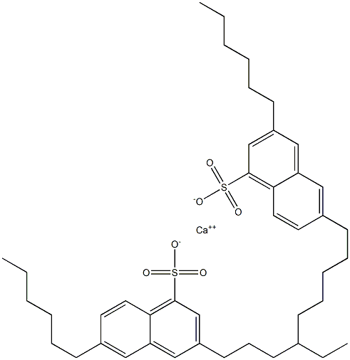 Bis(3,6-dihexyl-1-naphthalenesulfonic acid)calcium salt 结构式