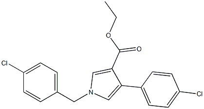 1-(4-Chlorobenzyl)-4-(4-chlorophenyl)-1H-pyrrole-3-carboxylic acid ethyl ester 结构式