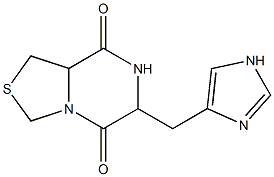 6-[(1H-Imidazol-4-yl)methyl]-1,6,7,8a-tetrahydrothiazolo[3,4-a]pyrazine-5,8-dione 结构式