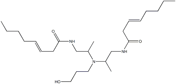 N,N'-[3-Hydroxypropyliminobis(2-methyl-2,1-ethanediyl)]bis(3-octenamide) 结构式