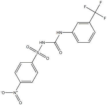 1-(3-Trifluoromethylphenyl)-3-(4-nitrophenylsulfonyl)urea 结构式
