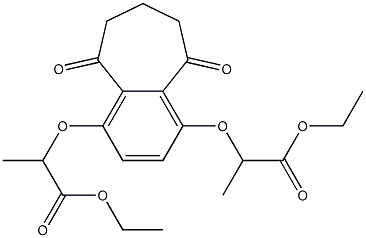 2,2'-[(5,9-Dioxo-6,7,8,9-tetrahydro-5H-benzocycloheptene)-1,4-diylbisoxy]dipropionic acid diethyl ester 结构式