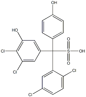 (2,5-Dichlorophenyl)(3,4-dichloro-5-hydroxyphenyl)(4-hydroxyphenyl)methanesulfonic acid 结构式