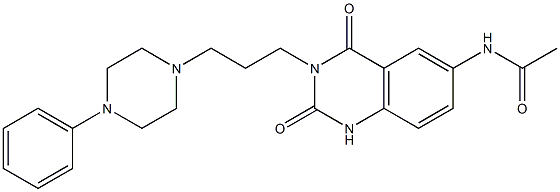 6-(Acetylamino)-3-[3-(4-phenyl-1-piperazinyl)propyl]-2,4(1H,3H)-quinazolinedione 结构式
