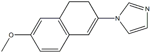 1,2-Dihydro-3-(1H-imidazol-1-yl)-7-methoxynaphthalene 结构式