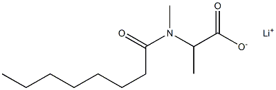 2-(N-Methyl-N-octanoylamino)propionic acid lithium salt 结构式