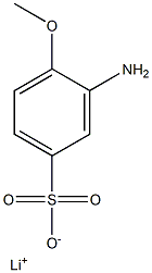 3-Amino-4-methoxybenzenesulfonic acid lithium salt 结构式