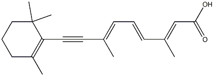(2E,4E,6E)-3,7-Dimethyl-9-(2,6,6-trimethyl-1-cyclohexenyl)-2,4,6-nonatrien-8-ynoic acid 结构式