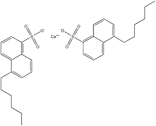 Bis(5-hexyl-1-naphthalenesulfonic acid)calcium salt 结构式