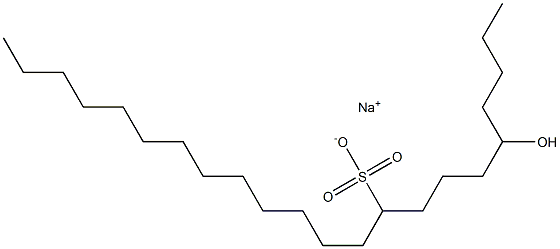 5-Hydroxydocosane-9-sulfonic acid sodium salt 结构式