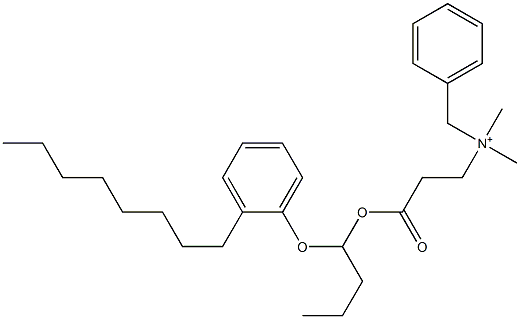 N,N-Dimethyl-N-benzyl-N-[2-[[1-(2-octylphenyloxy)butyl]oxycarbonyl]ethyl]aminium 结构式