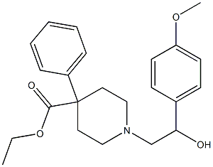 1-[2-Hydroxy-2-(4-methoxyphenyl)ethyl]-4-phenylpiperidine-4-carboxylic acid ethyl ester 结构式