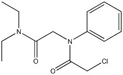 2-Chloro-N-[(diethylcarbamoyl)methyl]acetanilide 结构式