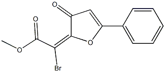 2-[Bromo(methoxycarbonyl)methylene]-5-phenylfuran-3(2H)-one 结构式