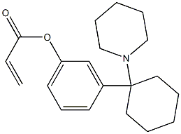 Propenoic acid 3-(1-piperidinocyclohexyl)phenyl ester 结构式