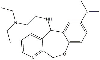 5,11-Dihydro-5-(2-diethylaminoethylamino)-7-dimethylamino[1]benzoxepino[3,4-b]pyridine 结构式