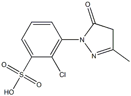 2-Chloro-3-(3-methyl-5-oxo-2-pyrazolin-1-yl)benzenesulfonic acid 结构式