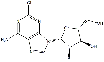 2-Chloro-2'-fluoro-2'-deoxyadenosine 结构式