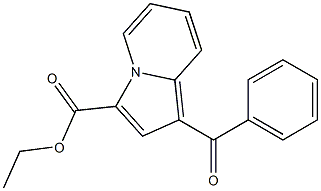 1-Benzoylindolizine-3-carboxylic acid ethyl ester 结构式