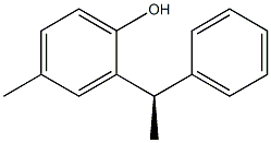 (-)-2-[(R)-1-Phenylethyl]-4-methylphenol 结构式