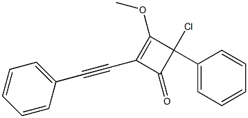 2-(Phenylethynyl)-4-phenyl-4-chloro-3-methoxycyclobuta-2-en-1-one 结构式