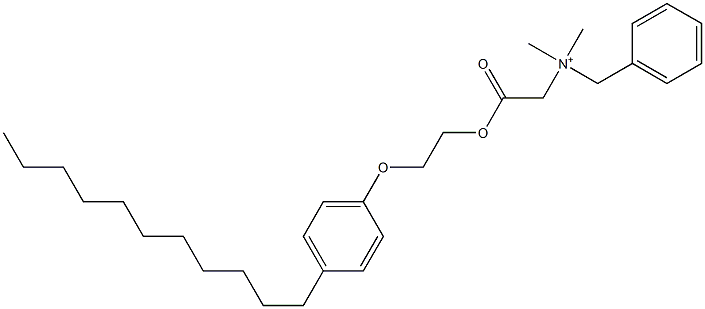 N,N-Dimethyl-N-benzyl-N-[[[2-(4-undecylphenyloxy)ethyl]oxycarbonyl]methyl]aminium 结构式