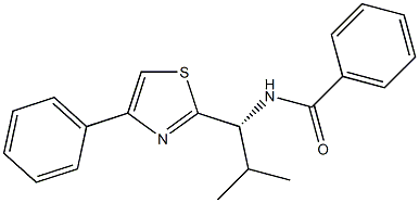 (-)-N-[(R)-2-Methyl-1-(4-phenyl-2-thiazolyl)propyl]benzamide 结构式