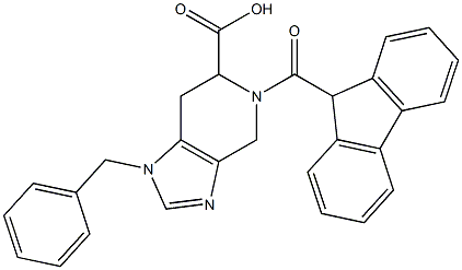 1-Benzyl-4,5,6,7-tetrahydro-5-(9H-fluoren-9-ylcarbonyl)-1H-imidazo[4,5-c]pyridine-6-carboxylic acid 结构式