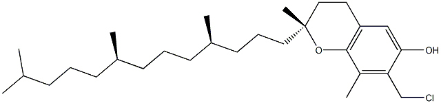 (2R)-2,8-Dimethyl-7-chloromethyl-2-[(4R,8R)-4,8,12-trimethyltridecyl]chroman-6-ol 结构式
