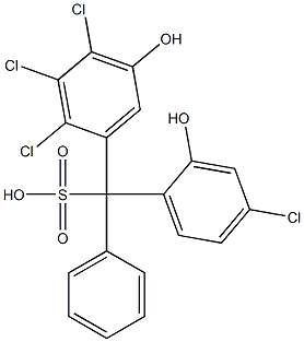 (4-Chloro-2-hydroxyphenyl)(2,3,4-trichloro-5-hydroxyphenyl)phenylmethanesulfonic acid 结构式