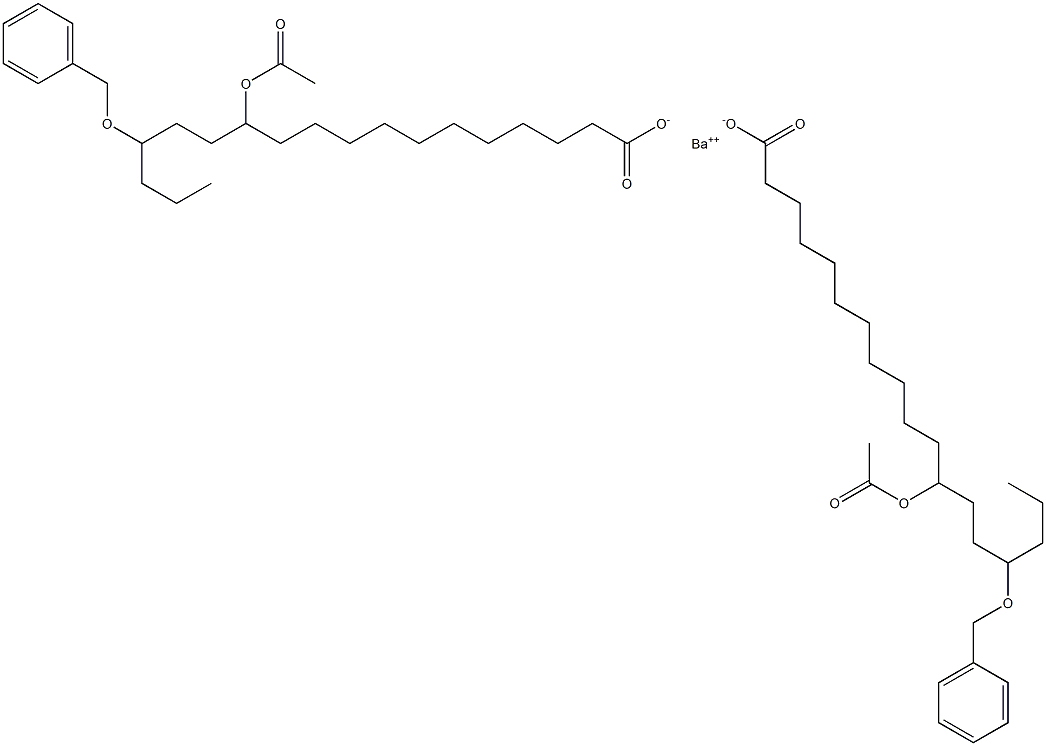 Bis(15-benzyloxy-12-acetyloxystearic acid)barium salt 结构式