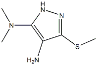 4-Amino-5-dimethylamino-3-methylthio-1H-pyrazole 结构式