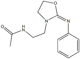 N-[2-[2-(Phenylimino)-3-oxazolidinyl]ethyl]acetamide 结构式