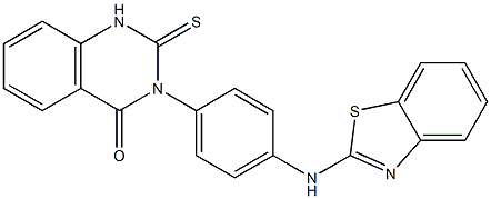 3-[4-[(Benzothiazol-2-yl)amino]phenyl]-2-thioxo-1,2-dihydroquinazolin-4(3H)-one 结构式