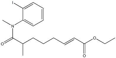 7-Methyl-8-[methyl(2-iodophenyl)amino]-8-oxo-2-octenoic acid ethyl ester 结构式