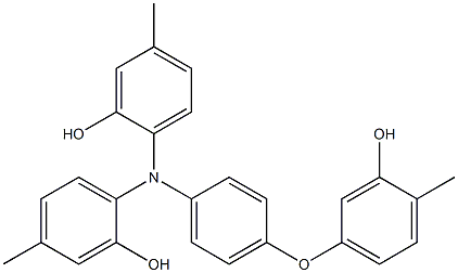 N,N-Bis(2-hydroxy-4-methylphenyl)-4-(3-hydroxy-4-methylphenoxy)benzenamine 结构式