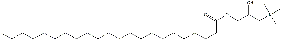 2-Hydroxy-N,N,N-trimethyl-3-[(1-oxodocosyl)oxy]-1-propanaminium 结构式