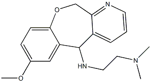 5,11-Dihydro-5-(2-dimethylaminoethylamino)-7-methoxy[1]benzoxepino[3,4-b]pyridine 结构式