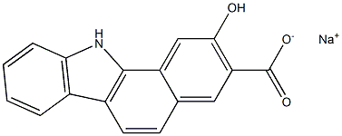 2-Hydroxy-11H-benzo[a]carbazole-3-carboxylic acid sodium salt 结构式