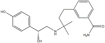 3-[3-[[(R)-2-(4-Hydroxyphenyl)-2-hydroxyethyl]amino]-3-methylbutyl]benzamide 结构式